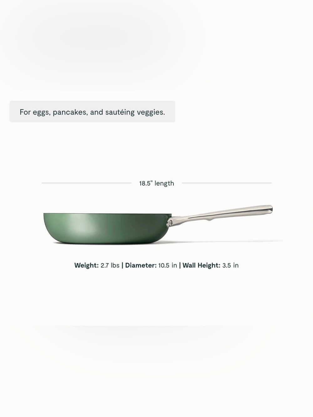 Caraway 10.5” Ceramic Nonstick Fry Pan – Sage Green – New in Box